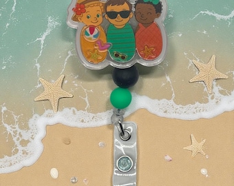 Porta-insignias con sonajero para bebés - Verano