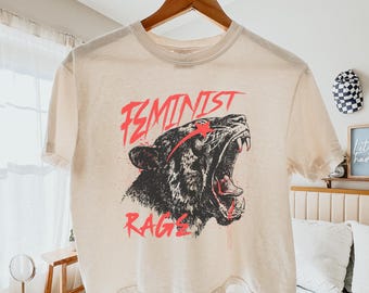 Feminist Rage Boxy Crop Top, Human Rights Top, Feminist Graphic Tee, Protest Shirt, Women's Rights Shirt, Gift for Activist