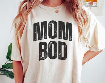 Comfort Colors Retro Mom Bod Shirt, Funny Pregnancy Shirt, Oversized Mom Grunge Graphic Tee, Motherhood Shirt, Trendy Mom Shirt Gift for Mom