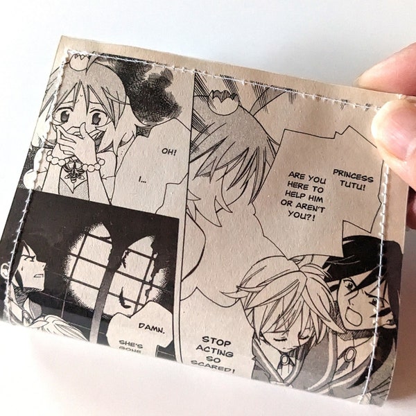 Princess Tutu - Upcycled Recycled Vinyl Manga Comic Bifold Wallet - with Free shipping within USA