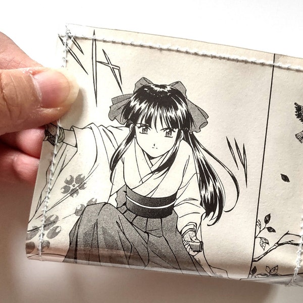 Sakura Wars Taisen - Upcycled Recycled Vinyl Manga Comic Bifold Wallet - with Free shipping within USA