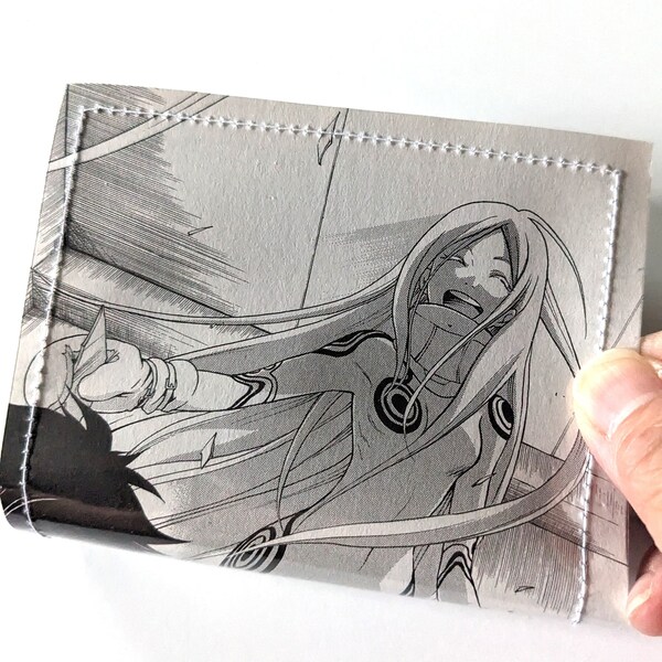 Deadman Wonderland - Upcycled Recycled Vinyl Manga Comic Bifold Wallet - with Free shipping within USA