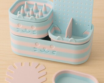 3D Printed Cat Jewelry Box - Modular Design