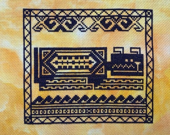 Zippy Dog, A Cross Stitch Sampler Pattern