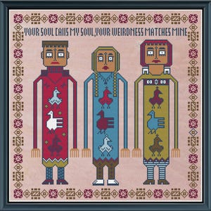 Love Is Weird an Original Cross Stitch Pattern