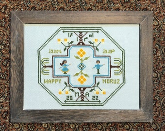 Noruz Dance Sampler, A Cross Stitch Pattern