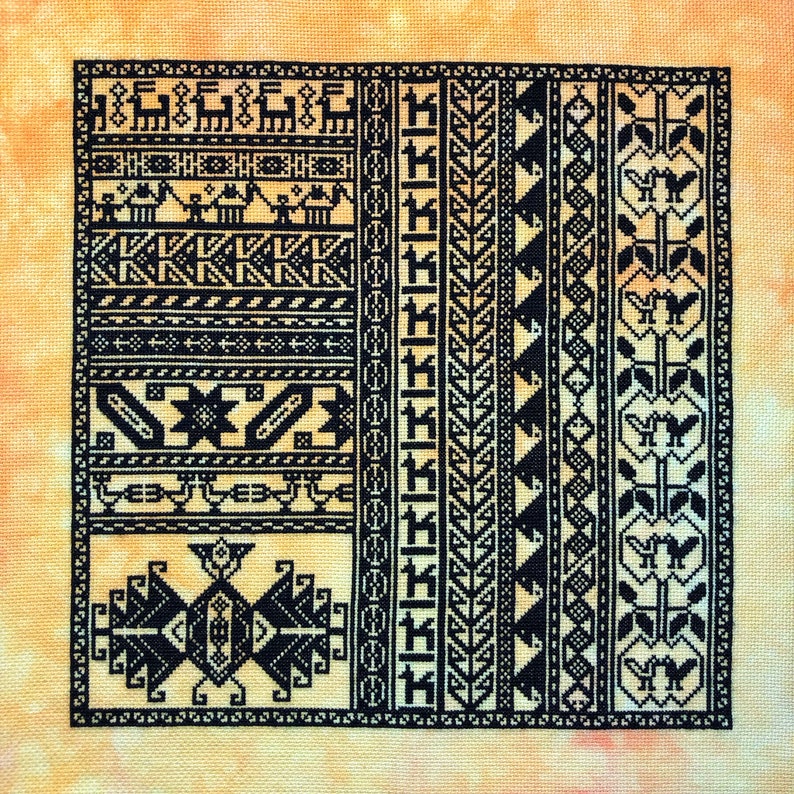 Bivas Sampler, a Cross stitch Pattern image 1