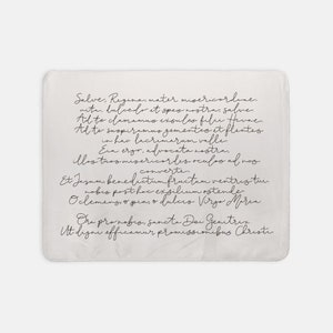 Salve Regina Sherpa Blanket | Catholic Prayer Blanket