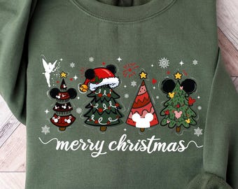 Disney Merry Christmas Shirt, Disneyland holiday Shirt, Mickey and Minnie Christmas Sweatshirt, Disney Tshirt For Holiday, Disney Tee