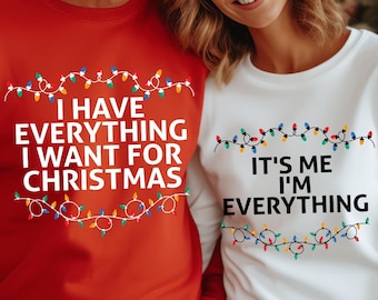 Funny Christmas Couple Sweatshirt, Matching Xmas Party Hoodie