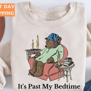 It&#39;s Past My Bedtime Shirt, Funny Sleppy Bear Sweater, Funny Bear Meme T-shirt, Trendy Unisex Shirt, Funny Saying Shirts, Xmas, Gift For Her