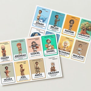 Prophet Series, Bible Character Flashcards for Kids, Christian ...