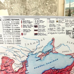 Roman Empire 125 AD Hand-Drawn Map Matte Poster image 6