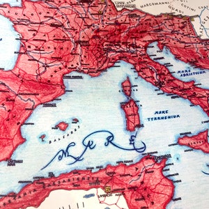 Roman Empire 125 AD Hand-Drawn Map Matte Poster image 3