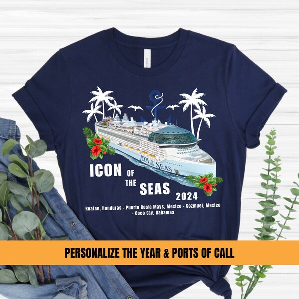Icon Of The Seas Custom Cruise Shirt For Family Vacation Cruise TShirt Cruising Gift For Family Matching Cruise T-Shirt Group Cruise Trip