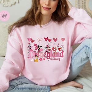 Disneyland Hearts Sweatshirt Disneyland Valentines Sweater Mickey And Friends Valentine Sweatshirt Valentines Day Sweatshirt Disney Vacation