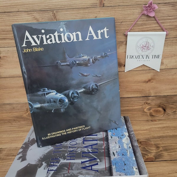 Set of 2 Aviation Coffee Table Books-dated 1987 & 2001