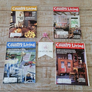 Vintage Country Living Magazines Lot of 4 - November 1985 to November 1986