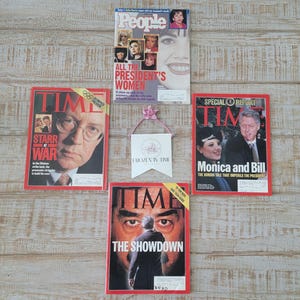 Vintage Bill Clinton Magazine Lot – 1997–1998 Time & People Covers – Presidential History Collectible Set