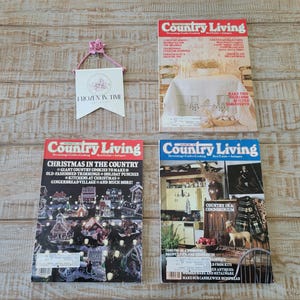 Vintage Country Living Magazines Lot of 3 - December 1983 to January 1985