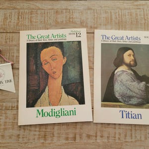 The Great Artists Book 11 Titian and Book 12 Modigliani - Art History Set