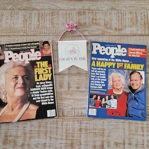 Vintage 1988 and 1989 People Magazines – George H. W. Bush & Barbara Bush Election Issues – Political Collectibles
