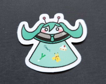 MikUFO Hatsune Miku UFO-Aufkleber