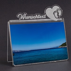 Photo frame acrylic - personalized for you for photo 10x15 or 13x18 - portrait or landscape