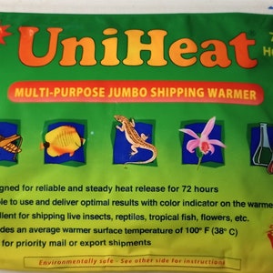 Heat pack, 72 hours, for shipping to cold climates