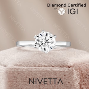 2.5 Ct Lab Grown Diamond Engagement Ring: IGI Certified VVS2 D Color