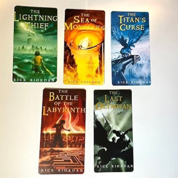 Percy Jackson and the Olympians Book Cover Bookmarks