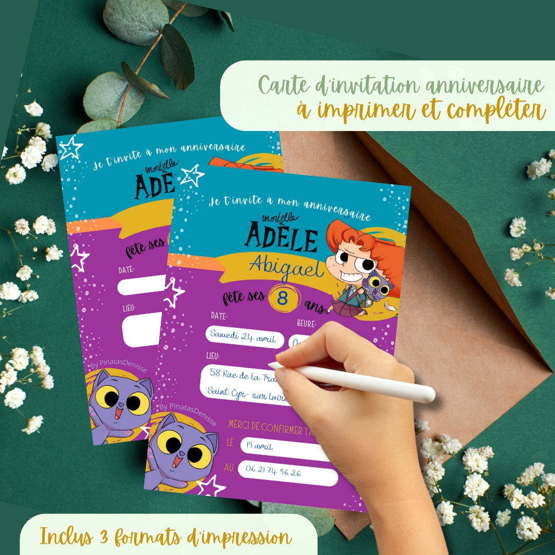 mortelle-adele-birthday-invitation-card-to-download-and-print-etsy