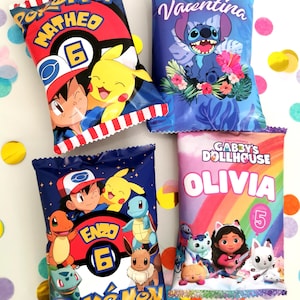 Chip personalizzati per compleanni, battesimi, baby shower. Dolciumi personalizzabili. Regalo per gli ospiti. Patatine Vico.