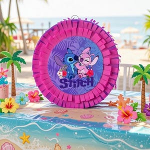 Piñata di Stitch e Angel - Piñata di Lilo & Stitch per compleanni di bambini - Piñata di Stitch per feste di compleanno - Intrattenimento per feste di compleanno per bambine