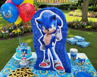 BeenSmile Piñata Sonic Prime 28x33cm - Décoration Anniversaire Enfants à Remplir De Bonbons