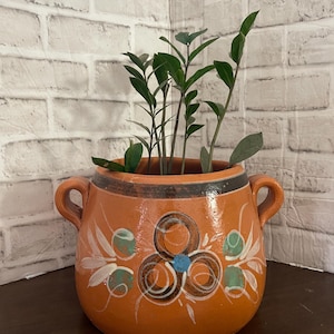 Mexican terracotta planter pot/maceteros de barro/terracotta flower vase/party decoration/olla planter