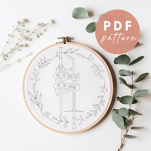 Geralt von Rivia - Stickmuster PDF für Anfänger - Stickdatei für Anfänger