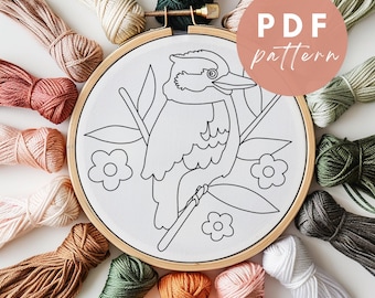 Kookaburra Punch Needle Pattern: Beginner Needlework (PDF Pattern)