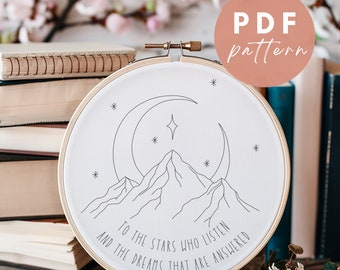 Court of Dreams - Embroidery PDF Pattern for Beginners - Instant Download Embroidery Design