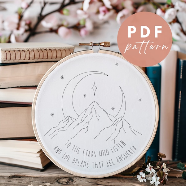 Court of Dreams - Embroidery PDF Pattern for Beginners - Instant Download Embroidery Design