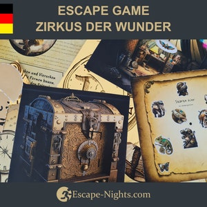ESCAPE GAME auf Deutsch I Druckbarer Escape Raum I Zirkus der Wunder I Selbst druckbares Escape Abenteuer I PDF + App