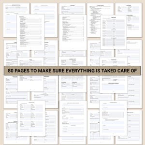 May include: 80 pages of printable forms for organizing and planning. The forms are designed to help you keep track of important information and details.