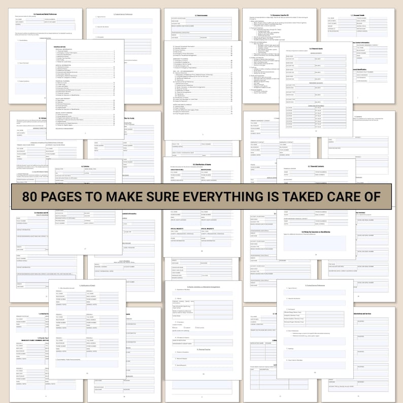 May include: 80 pages of printable forms for organizing and planning. The forms are designed to help you keep track of important information and details.