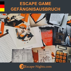 ESCAPE GAME auf Deutsch I Druckbarer Escape Raum I Der Gefängnisausbruch I Selbst druckbares Escape Abenteuer I PDF + App