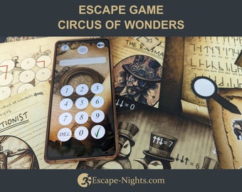 ESCAPE GAME Printable Escape Room I Circus of Wonders I DIY Printable Escape Family Adventure I Digital and Physical Experience