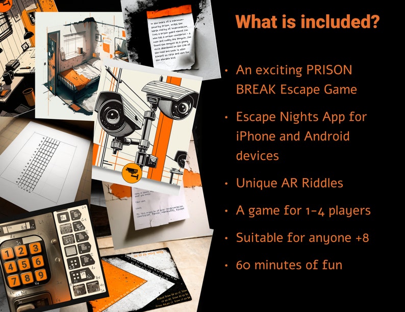 ESCAPE GAME Printable Escape Room I Prison Break I DIY Printable Escape ...
