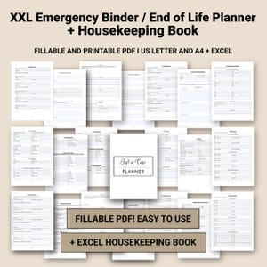 Just in Case Binder | End of Life Planner | Emergency Binder Printable | Death Planner PDF | In Case of Emergency Organizer I A4 + Letter