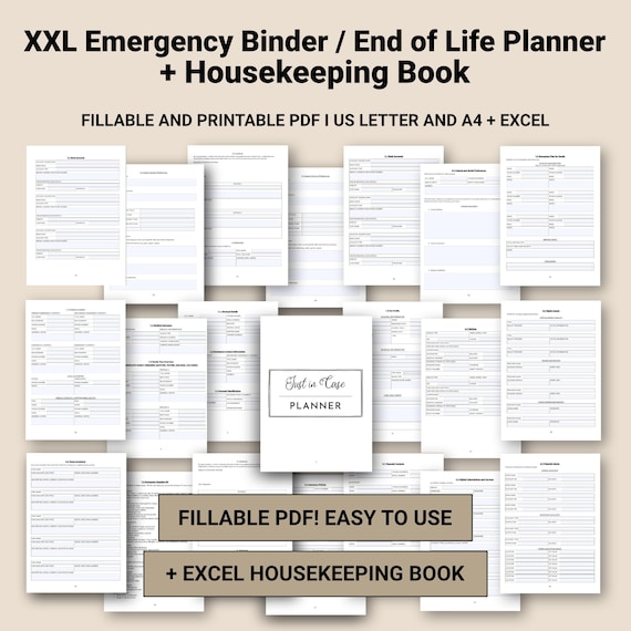 Just in Case Binder | End of Life Planner | Emergency Binder Printable | Death Planner PDF | In Case of Emergency Organizer I A4 + Letter