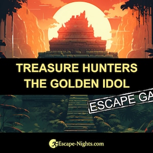 Escape Game I Treasure Hunters. The Golden Idol I Printable Game I Family Friendly Escape Adventure I Riddles and Puzzles I Instant Download