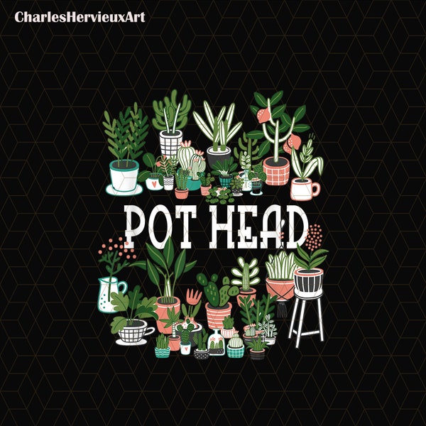 Pot Head Succulent Png, Plant Lover Gift, Crazy Plant Lady Png, Plant Mom Png, Gardener Png, Succulent Png, Funny Plant Png, Gardening Mom